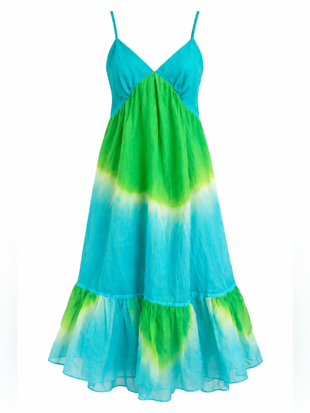 Diane Von Furstenberg DVF Silk Tie Dye Midi Dress 10